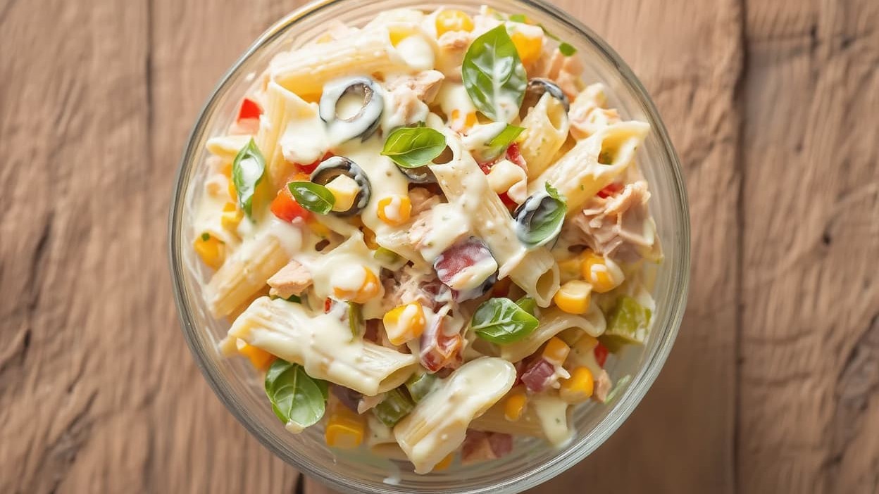 Hladna pasta salata sa tunjevinom i kukuruzom