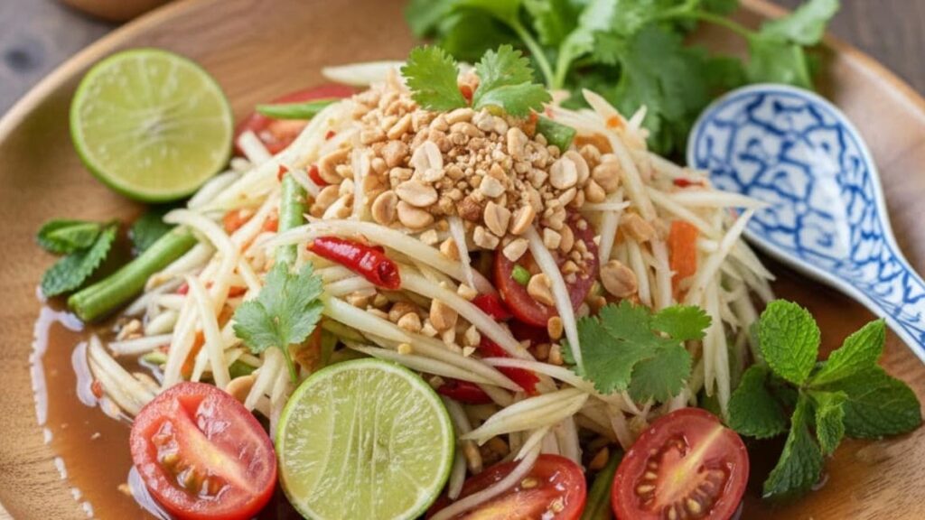 Som Tum Recept: Autentična Tajlandska Salata od Zelene Papaje sa Orasima