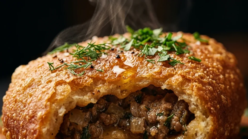Domaće piroške sa kvascem i nadjevom od jagnjetine | Recept i tehnika