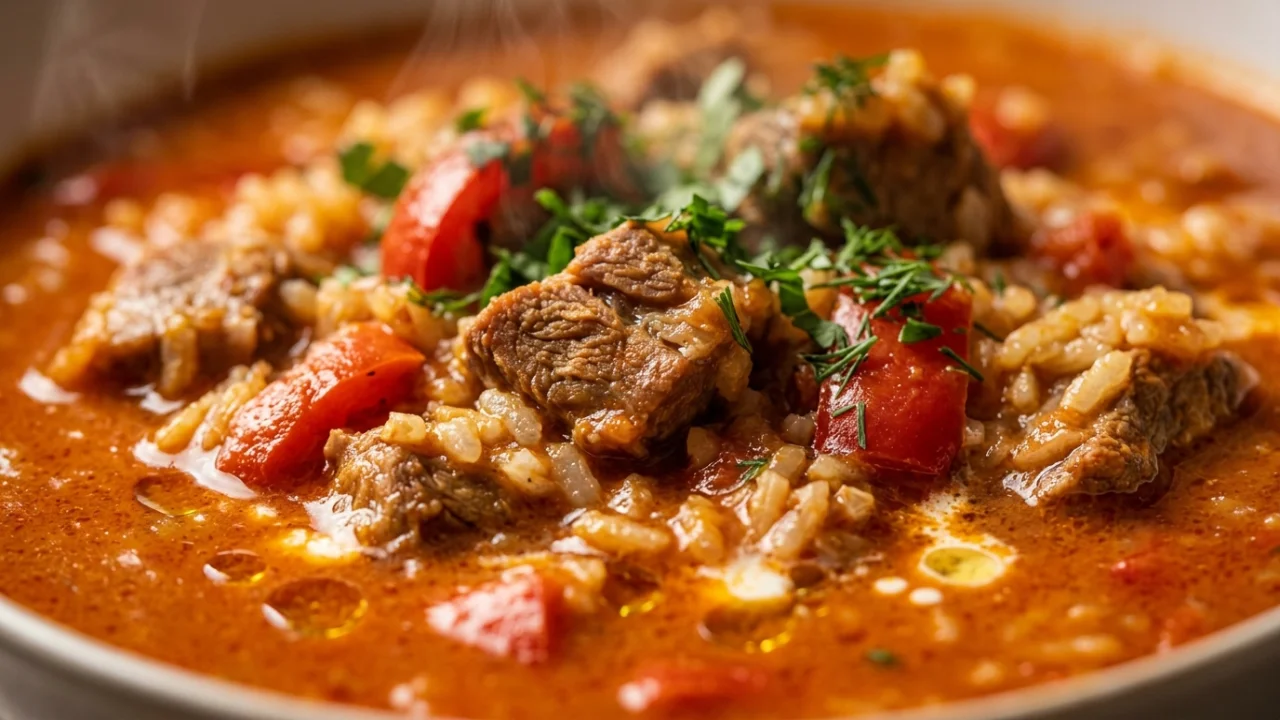 Domaćinska jagnjeđa paprikašica sa pirinčem i crvenom paprikom | Recept od šefa