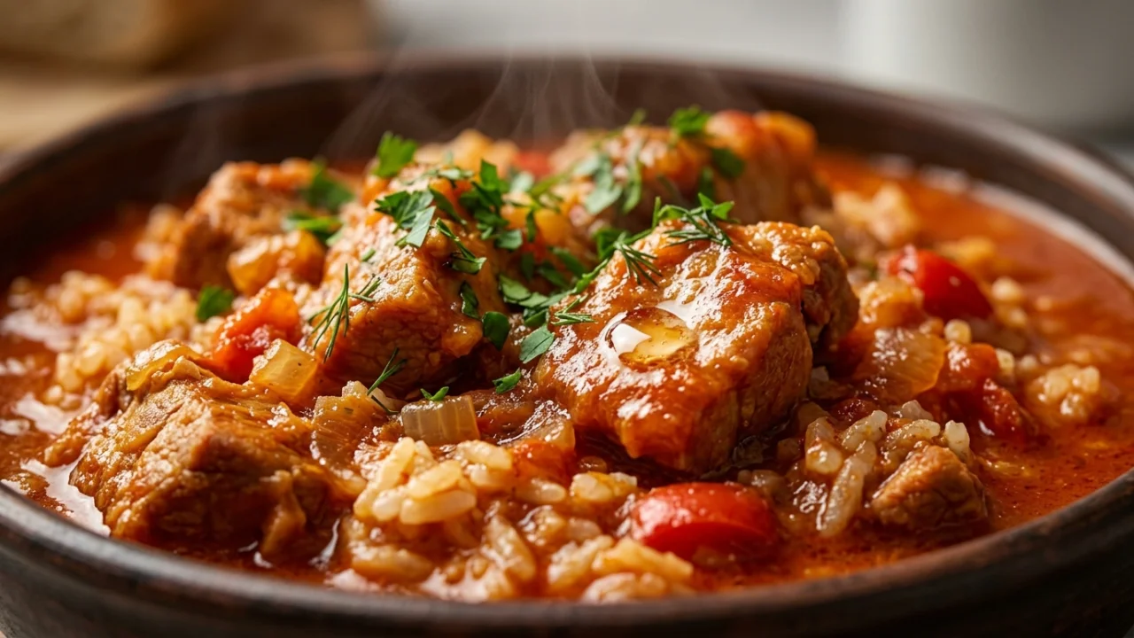 Domaćinska paprikašica od svinjetine sa pirinčem | Originalni recept & saveti