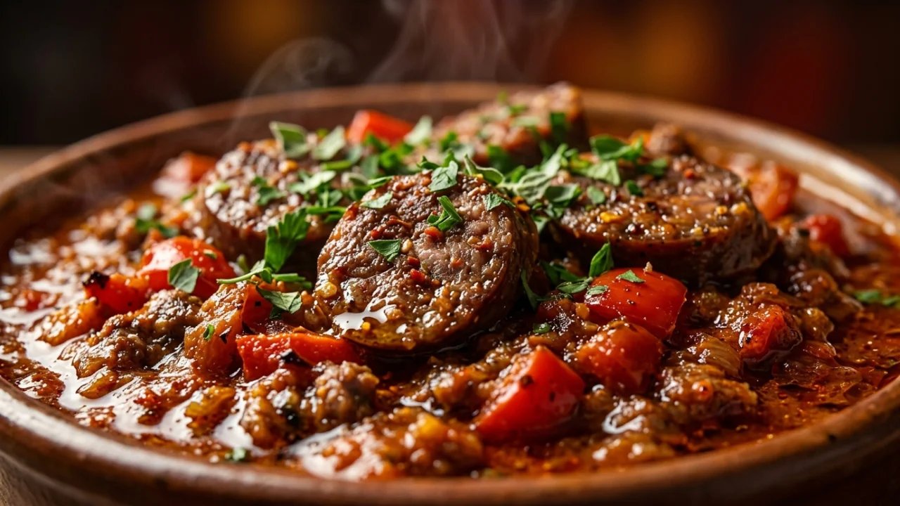 Leskovački sudžuk od jagnjetine sa crvenom paprikom | Recept i tehnika