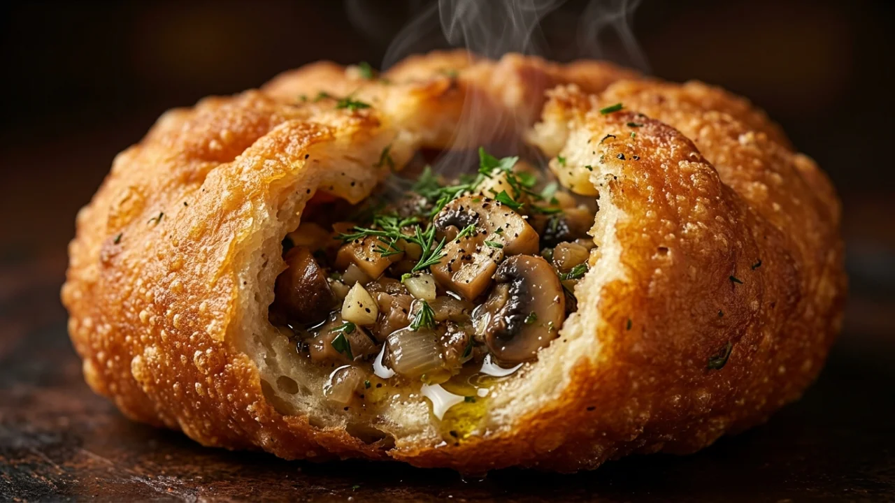 Piroške na kvasnom testu sa pečurkama i belim lukom | Savršen recept