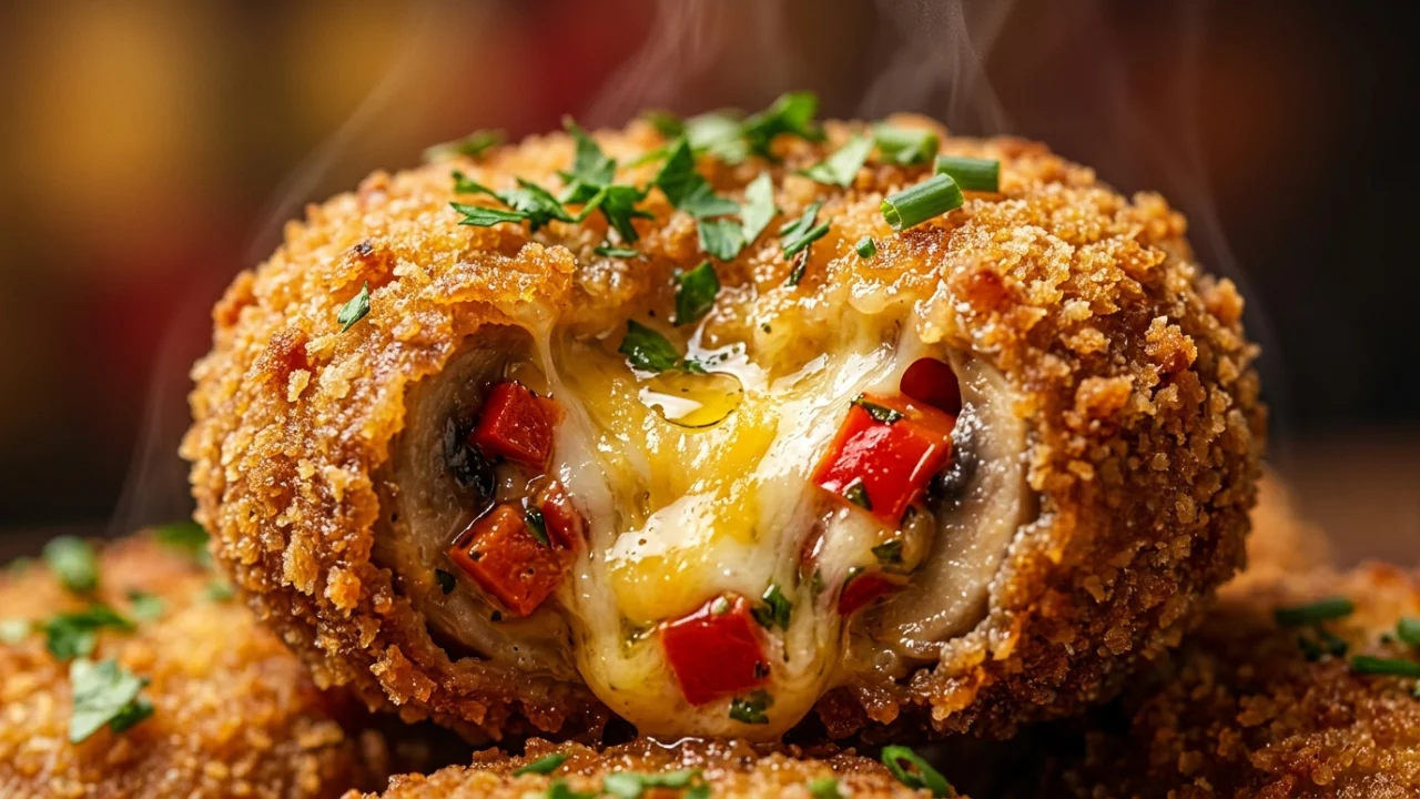 Pohovani Šampinjoni sa Sirom i Crvenom Paprikom | Savršen Recept za Hrskavu Poslasticu