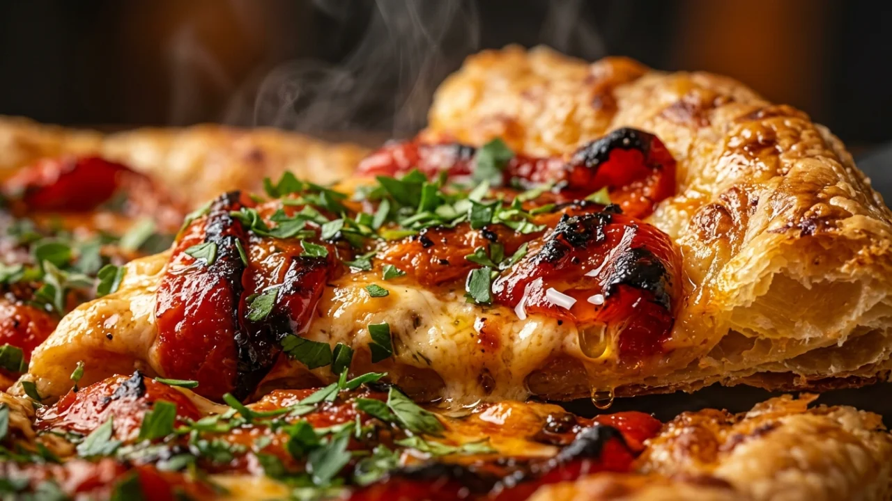 Savršena Pica sa Lisnatim Testom, Pečenom Paprikom i Kajmakom | Recept & Tehnika