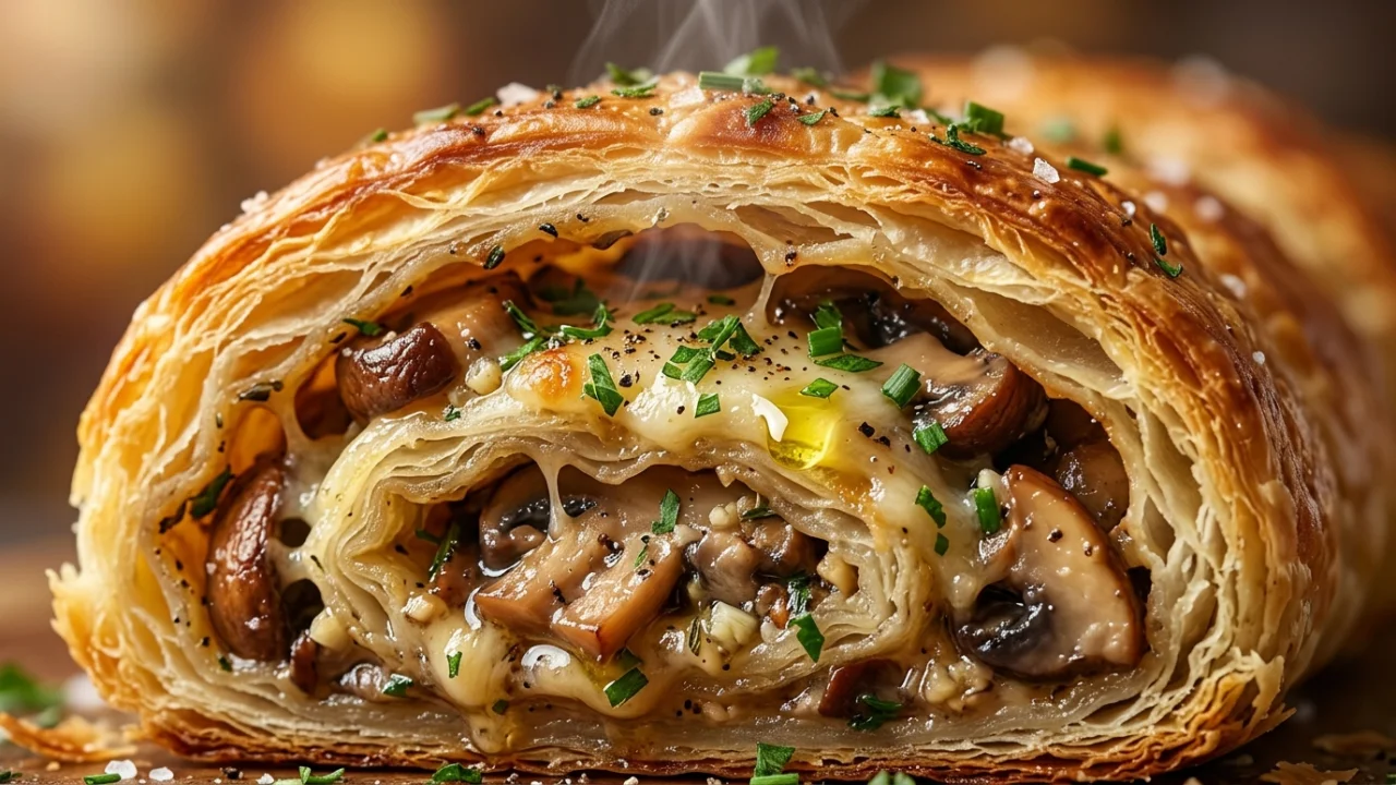 Savršeni Lisnati Rolata sa Pečurkama, Sirom i Belim Lukom: Recept i Tehnika