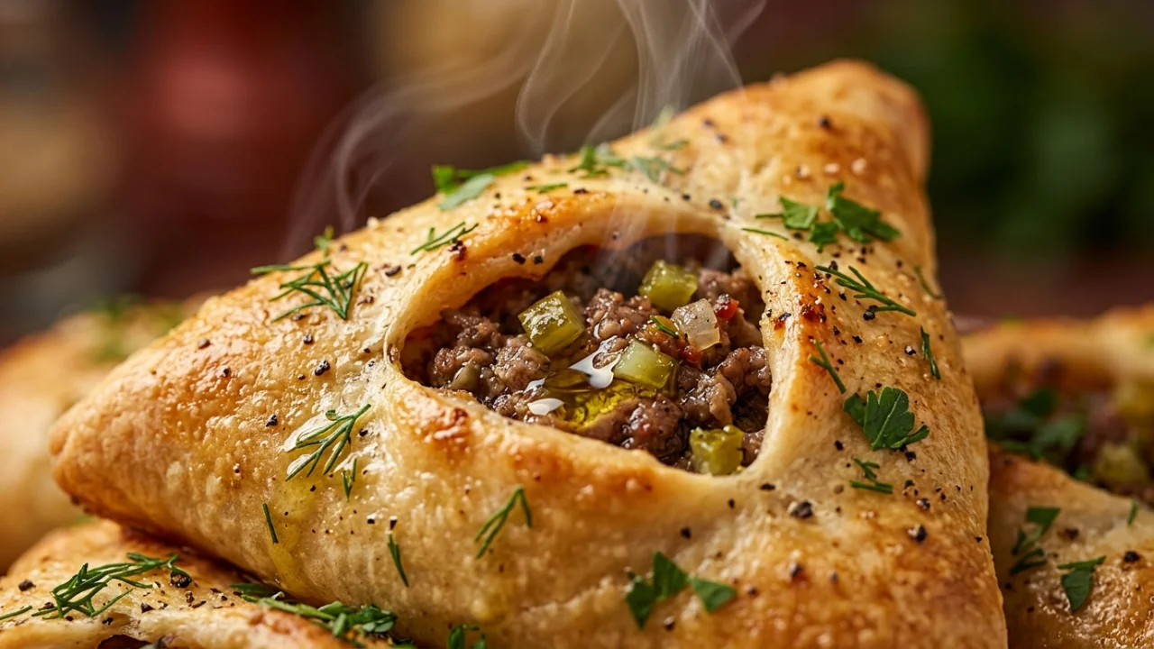 Trouglići sa mlevenim mesom i kiselim krastavcima iz rerne | Recept za savršene mesne rolade