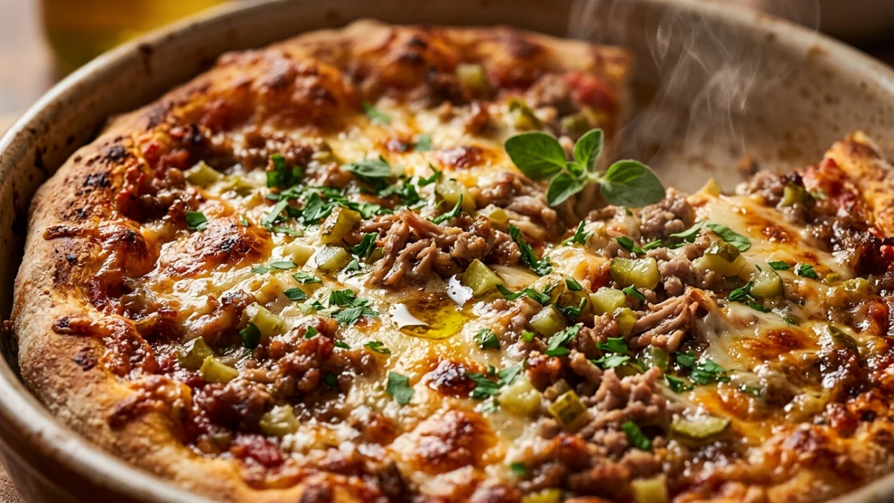 Zapečene pice sa mlevenim mesom i kiselim krastavcima | Recept za savršenu posnu prazničnu deliciju