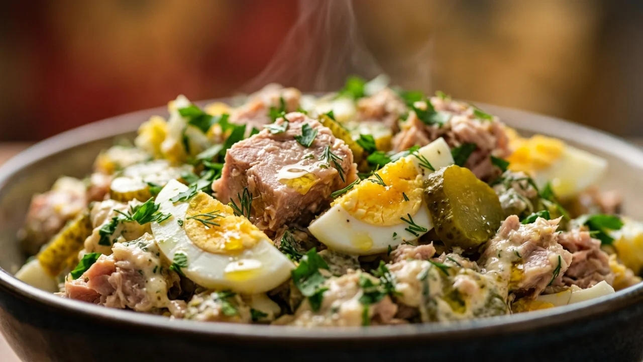 Brza salata sa tunjevinom, jajima i kornišonima | Savršen obrok za 15 minuta