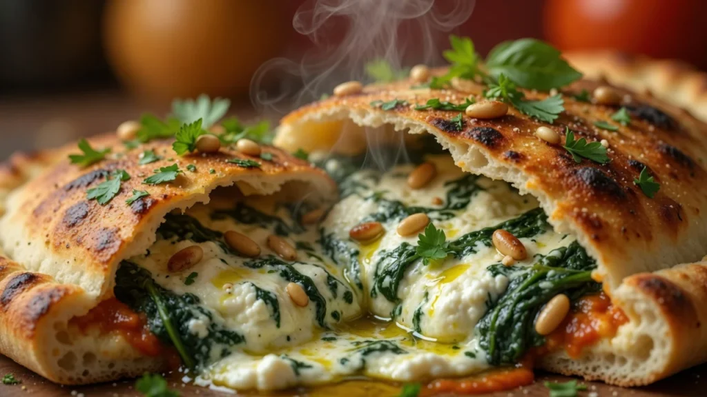 Calzone sa ricotom, špinatom i pinjolima: Savršen recept za italijansku pitu