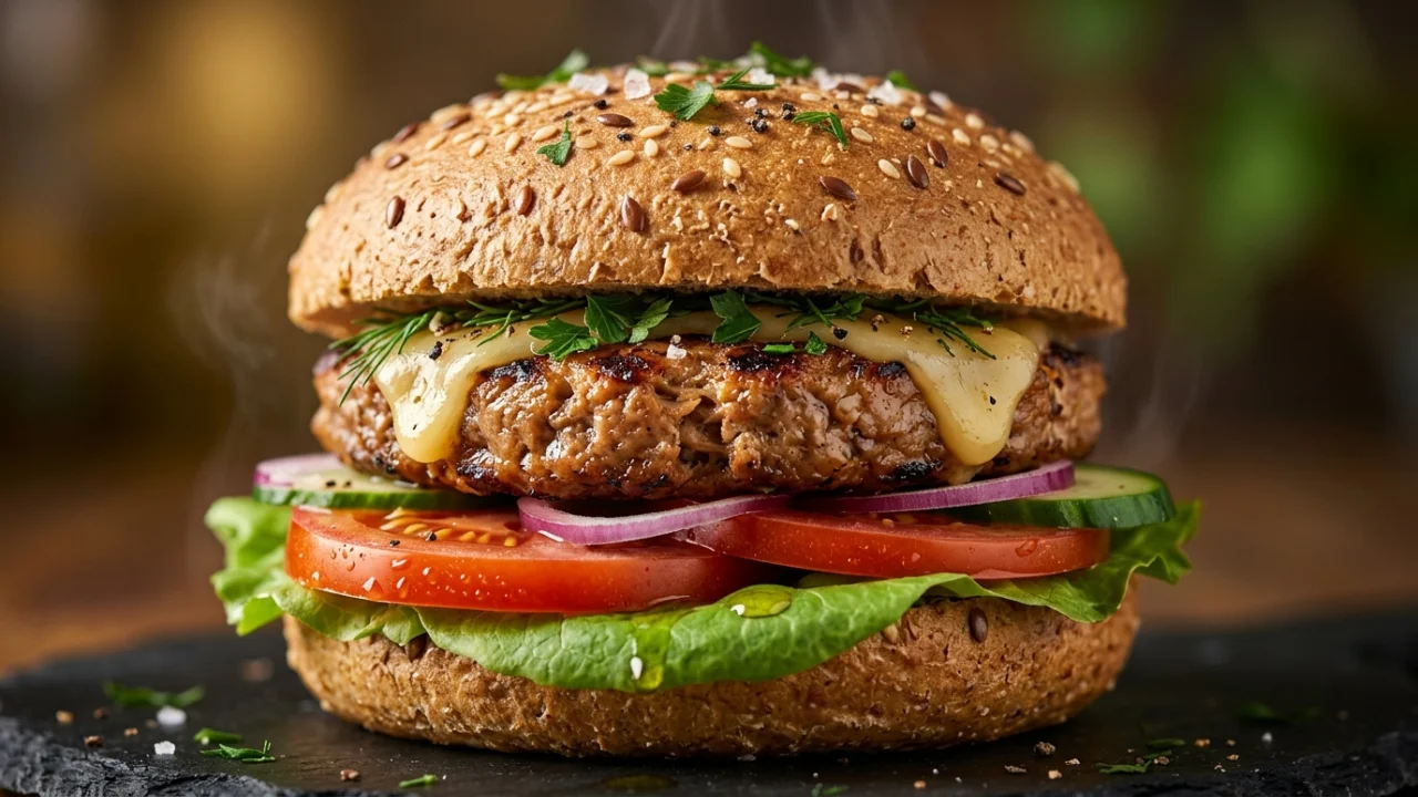 Integralni Burger bez Mesa sa Sojinim Filetom i Svežim Povrćem | Savršen Recept