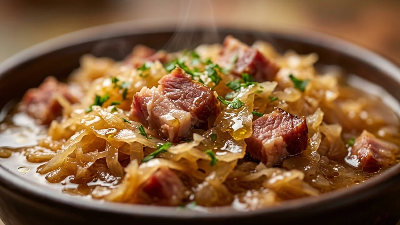 Kisela salata od kupusa sa suvim mesom i maslinovim uljem | Recept i tehnika