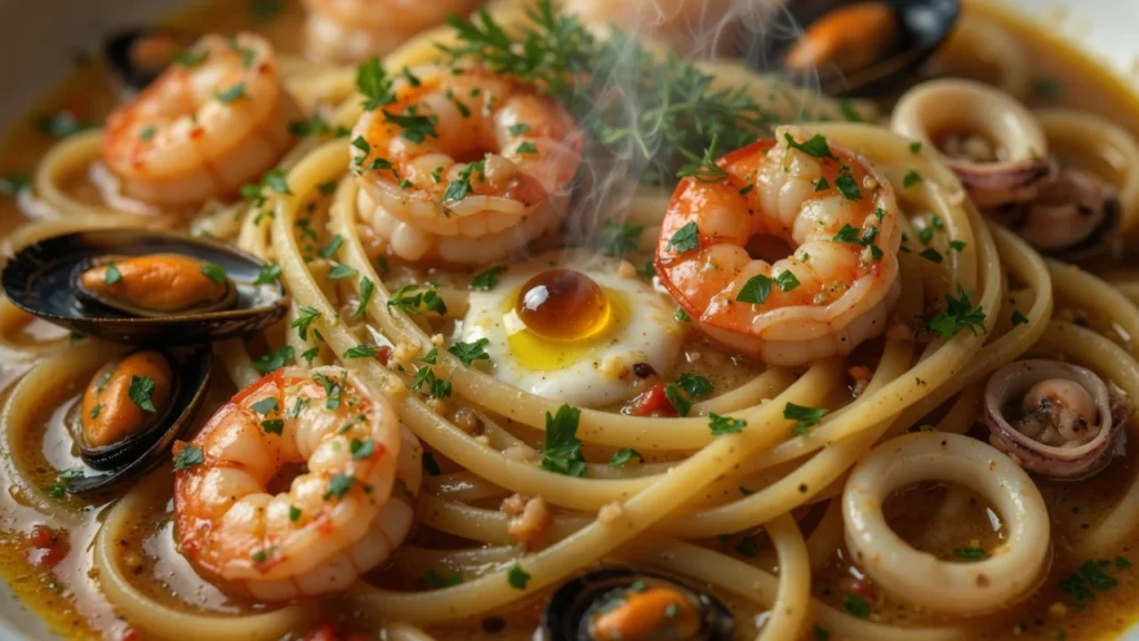 Linguine sa plodovima mora i belim vinom | Savršen recept od šefa