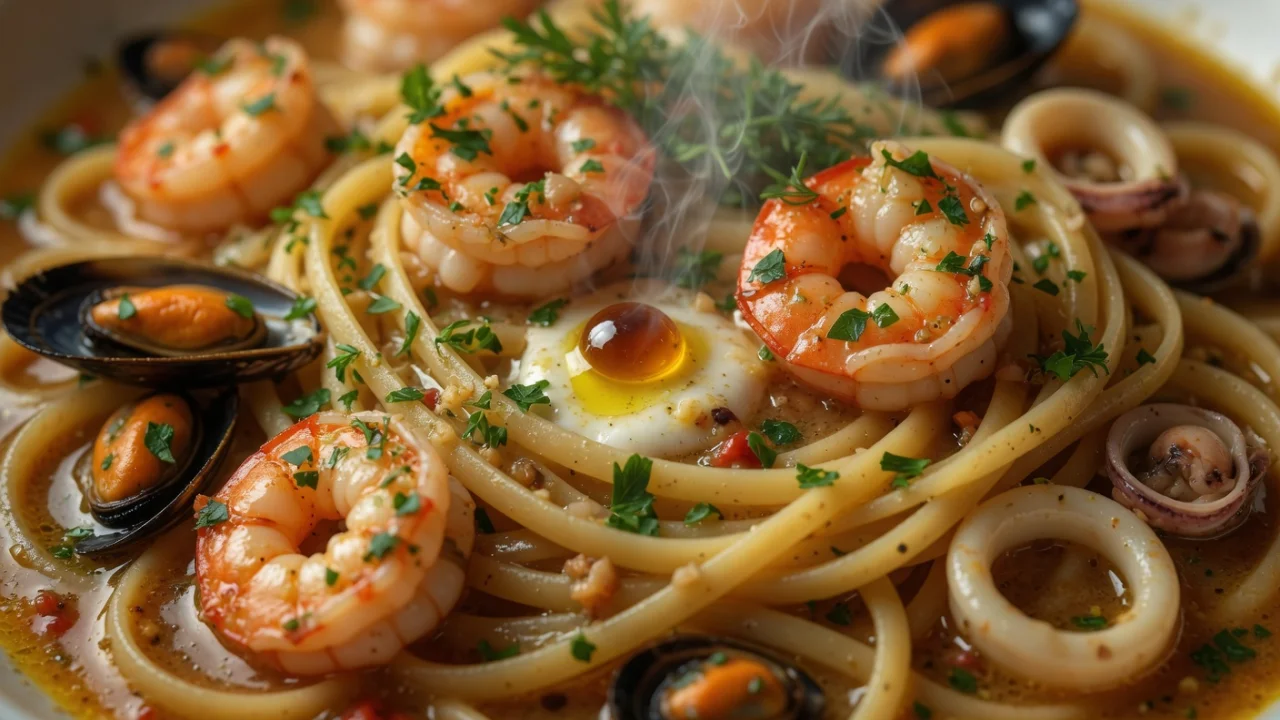 Linguine sa plodovima mora i belim vinom | Savršen recept od šefa