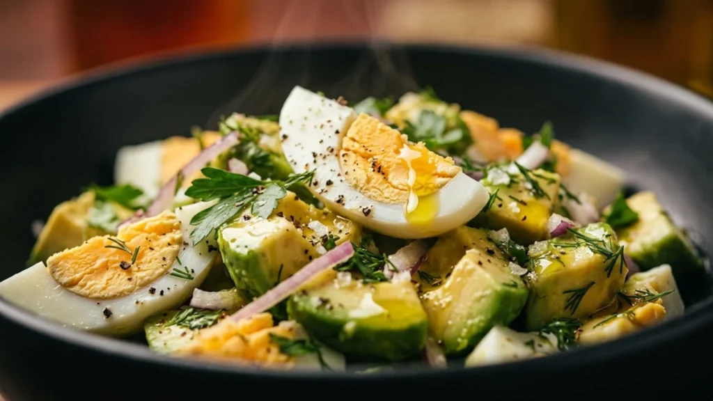 Low Carb Salata sa Jajima, Avokadom i Maslinovim Uljem: Savršen Obrok za Moderni Ritam