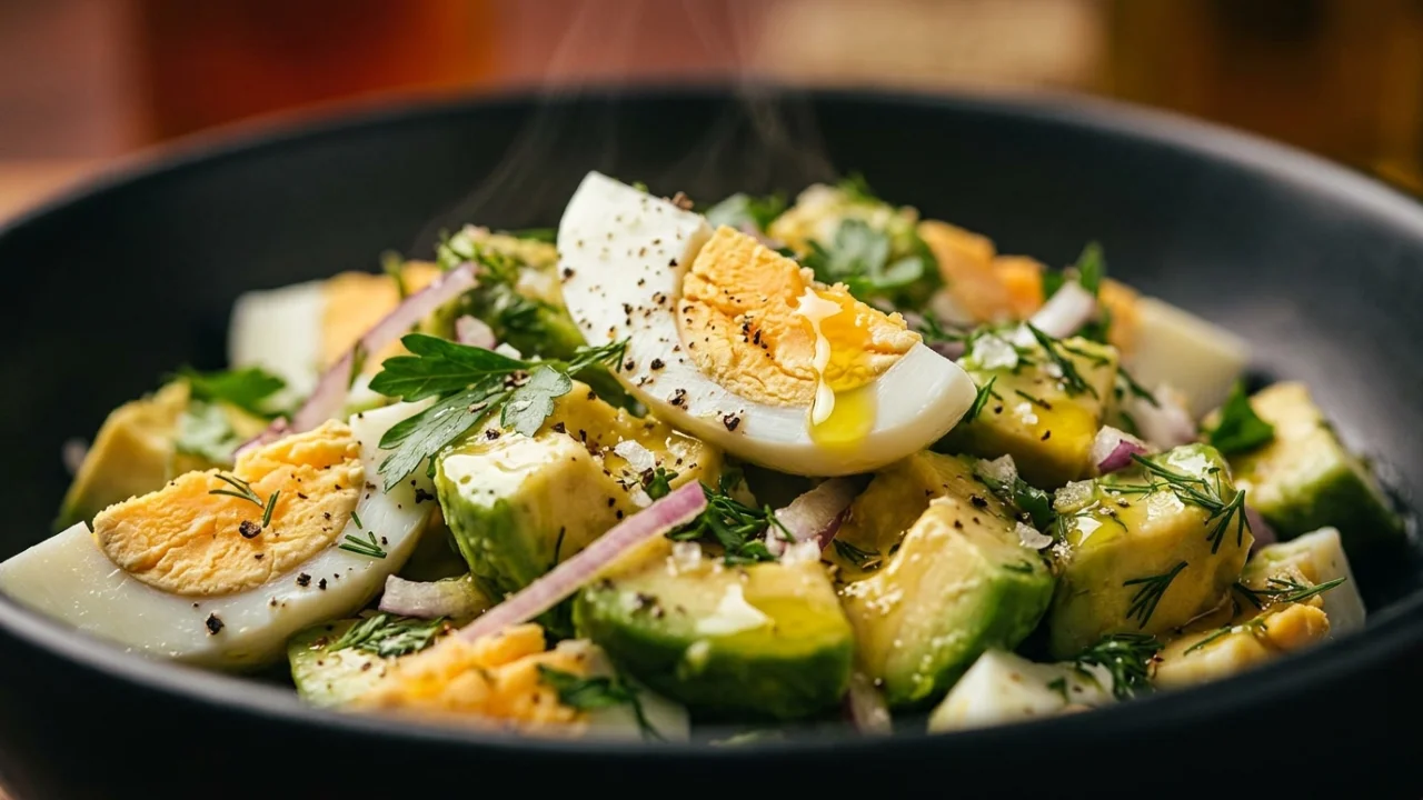 Low Carb Salata sa Jajima, Avokadom i Maslinovim Uljem: Savršen Obrok za Moderni Ritam