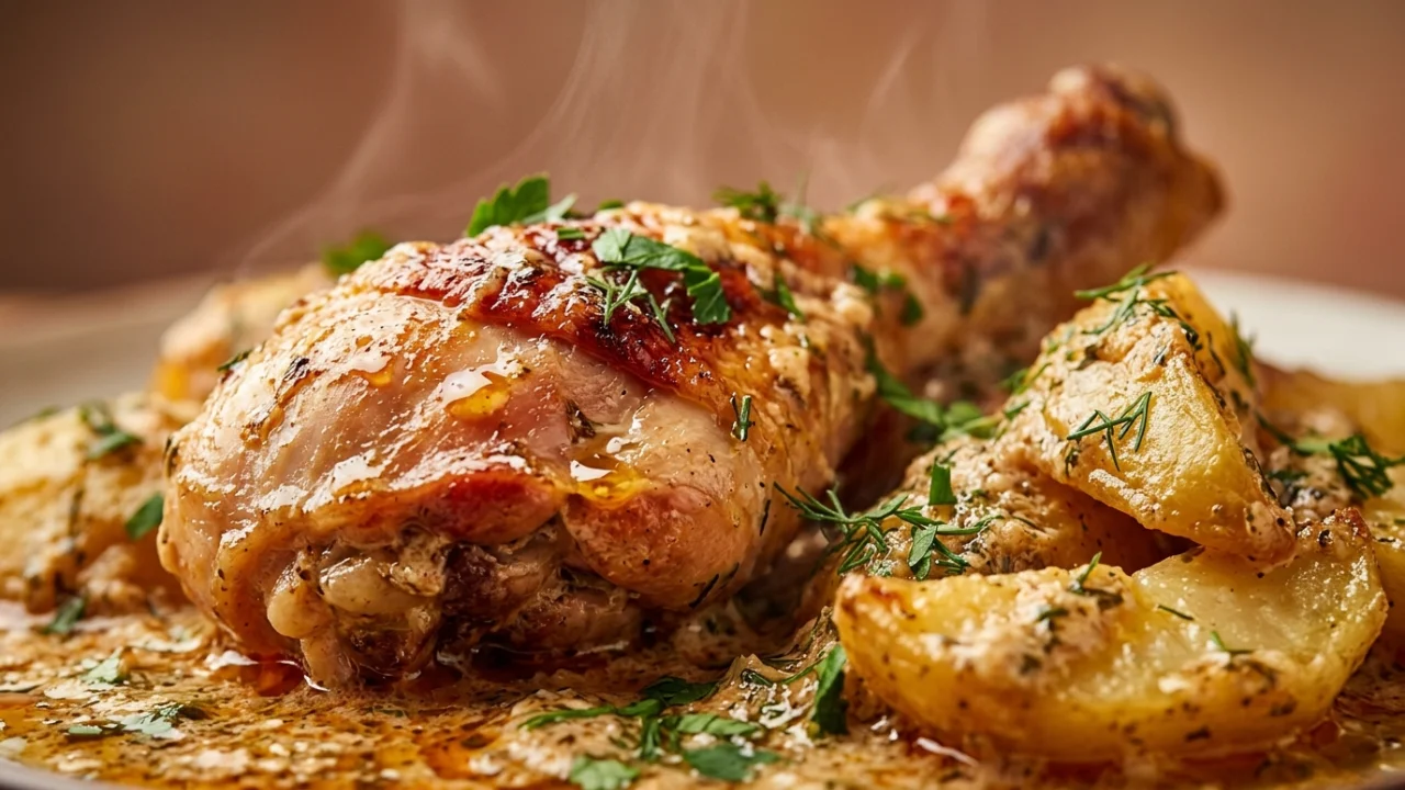 Pileći batak u jogurtu pečen u rerni sa krompirom | Savršen recept za sočno meso