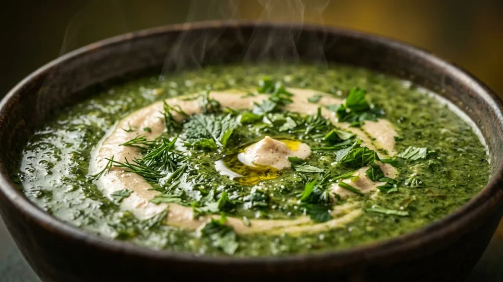 Posna Juha od Koprive sa Kiselim Vrhnjem od Badema | Recept i Tehnika