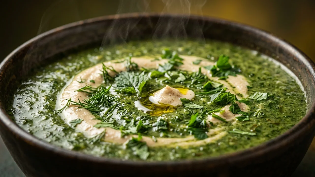 Posna Juha od Koprive sa Kiselim Vrhnjem od Badema | Recept i Tehnika