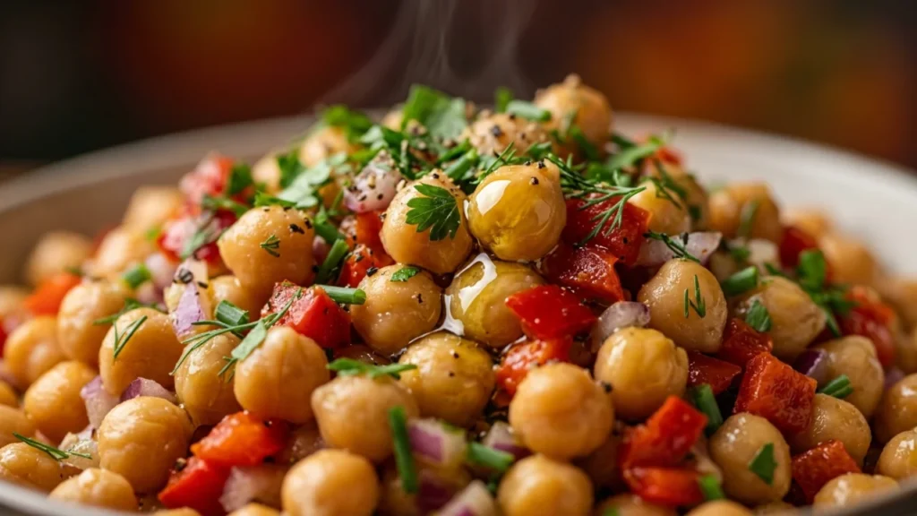 Posna salata od leblebija sa crvenom paprikom i uljem | Recept i tehnika