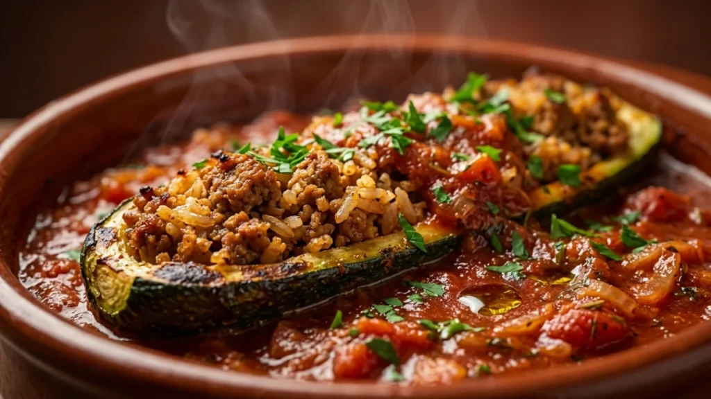 Punjene tikvice sa sojinim mesom i rižom u paradajz sosu | Savršen recept