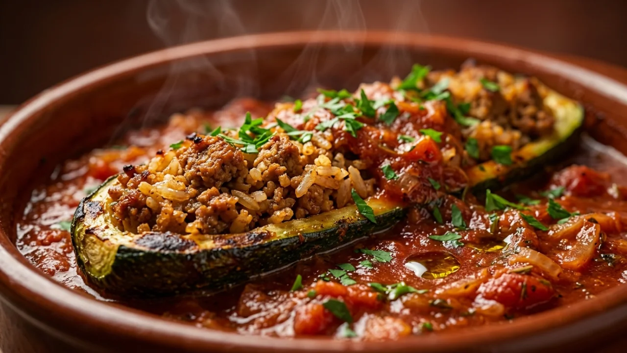 Punjene tikvice sa sojinim mesom i rižom u paradajz sosu | Savršen recept