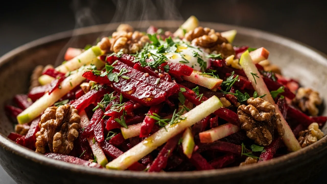 Salata od cvekle, jabuke i oraha: Recept za lagani, hranljiv i ukusan obrok sa malo kalorija