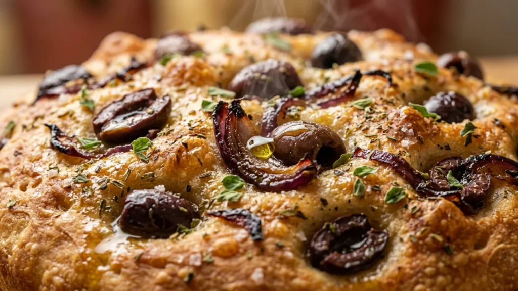 Savršena Focaccia sa Maslinama, Lukom i Origano: Recept i Tehnika | Italijanski Hleb