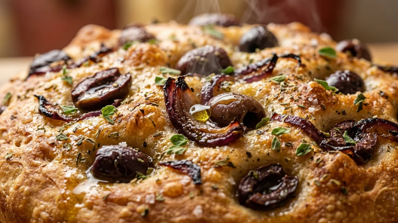 Savršena Focaccia sa Maslinama, Lukom i Origano: Recept i Tehnika | Italijanski Hleb