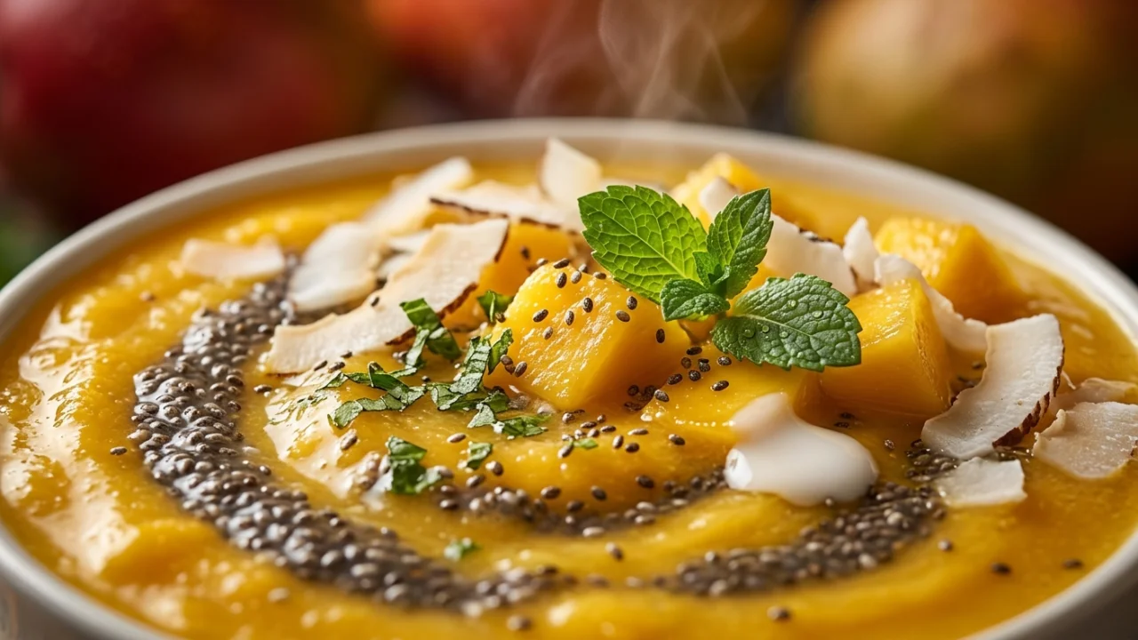 Smoothie Bowl sa Mango, Čia Semenkama i Kokosovim Pahuljicama | Recept & Saveti Šefa
