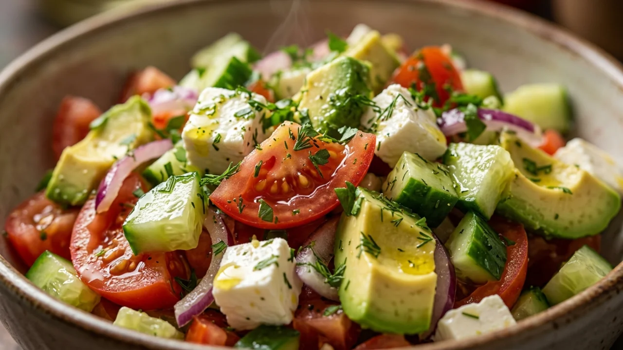 Šopska salata sa avokadom i maslinovim uljem | Savršen recept i gastronomska analiza