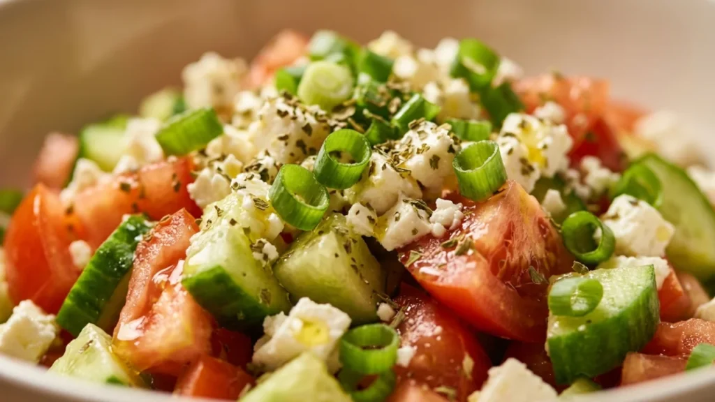 Šopska salata sa mladim lukom i origanom: Savršenstvo ukusa i teksture | Recept