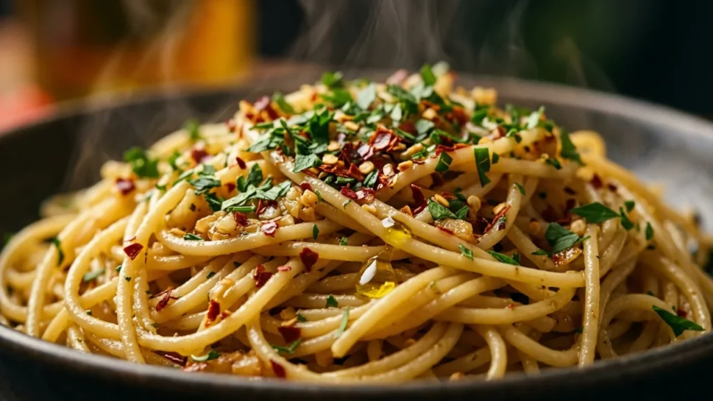 Spaghetti aglio e olio sa čubrom i ljutom paprikom | Recept i tehnika