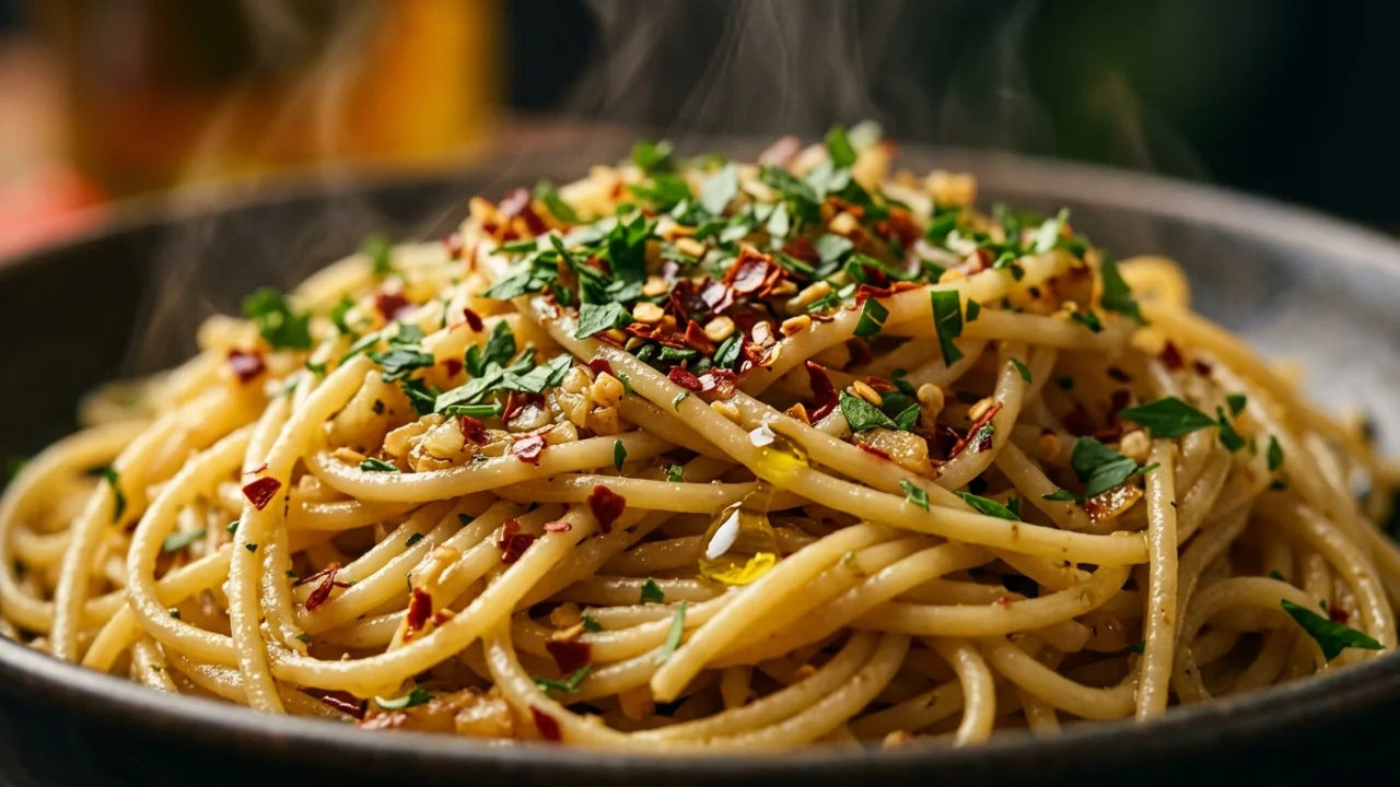 Spaghetti aglio e olio sa čubrom i ljutom paprikom | Recept i tehnika