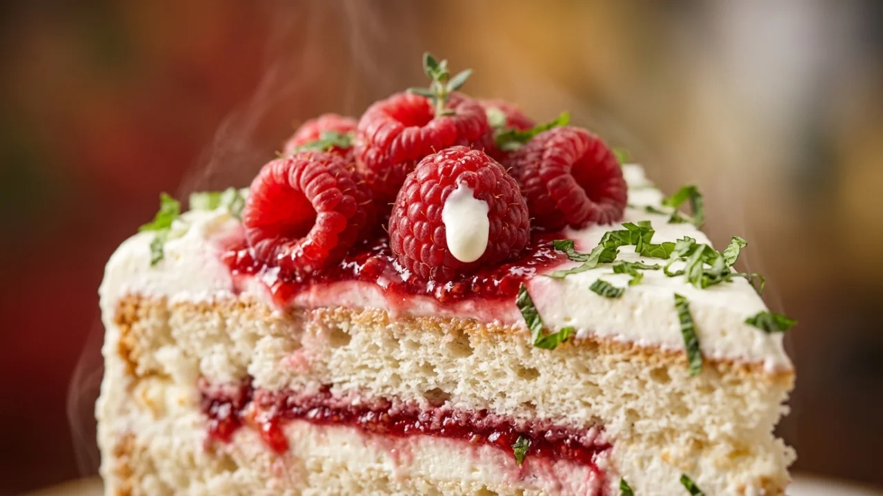Svečana torta sa malinama i krem šantom | Vrhunski recept i tehnika