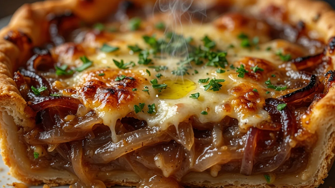 Francuski Onion Tart sa Karamelizovanim Lukom i Sirom | Savršen Recept