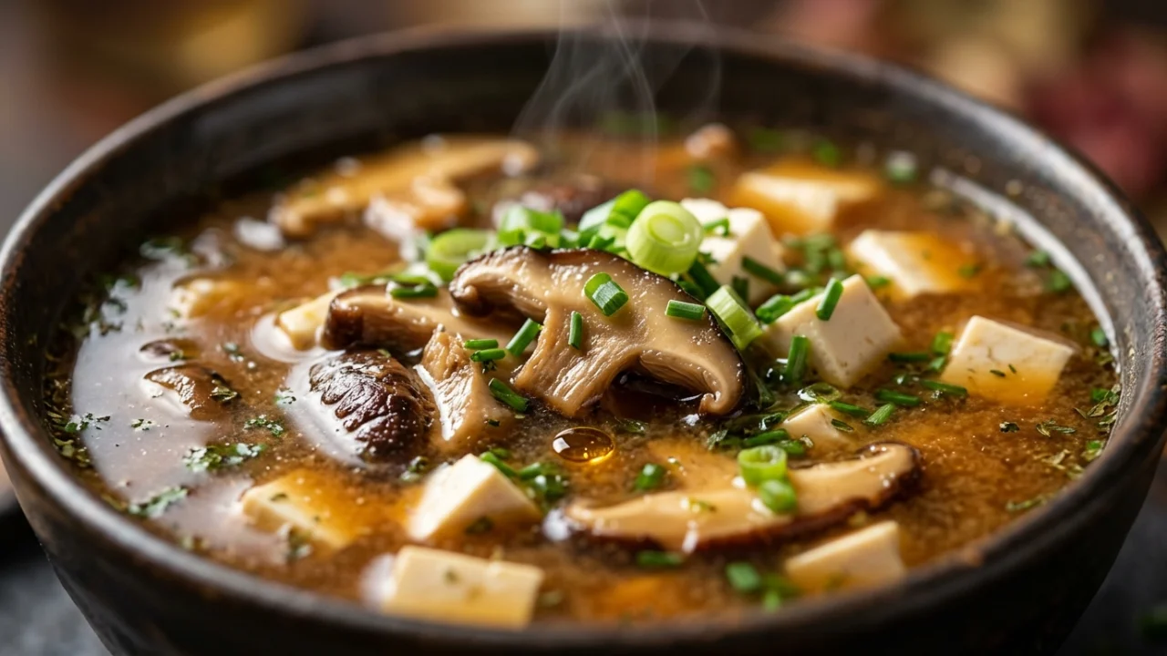 Japanska juha od gljiva sa miso pastom i tofu sirom | Recept & Tehnika