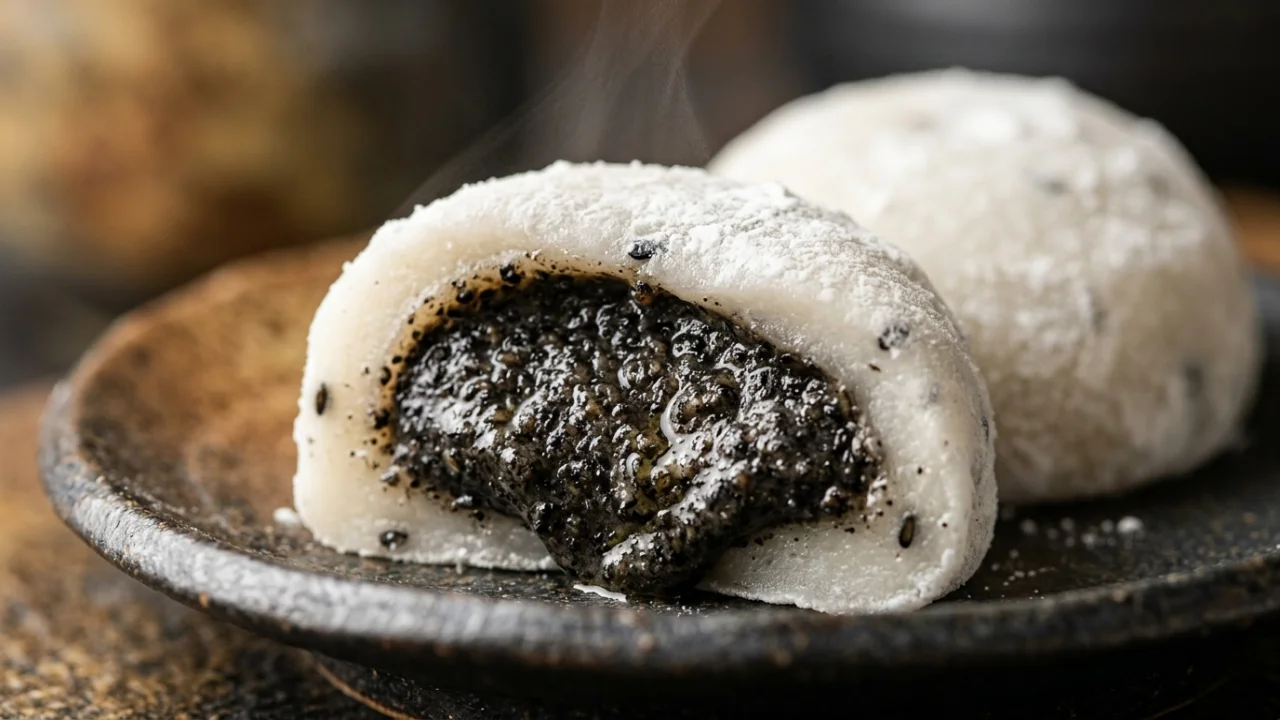 Mochi sa punjenjem od crne susam paste | Autentični recept i tehnika | Šef saveti