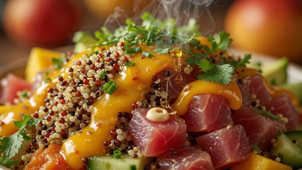 Poke Bowl sa Tunjevinom, Quinoom i Mango Sosom | Recept i Tehnika