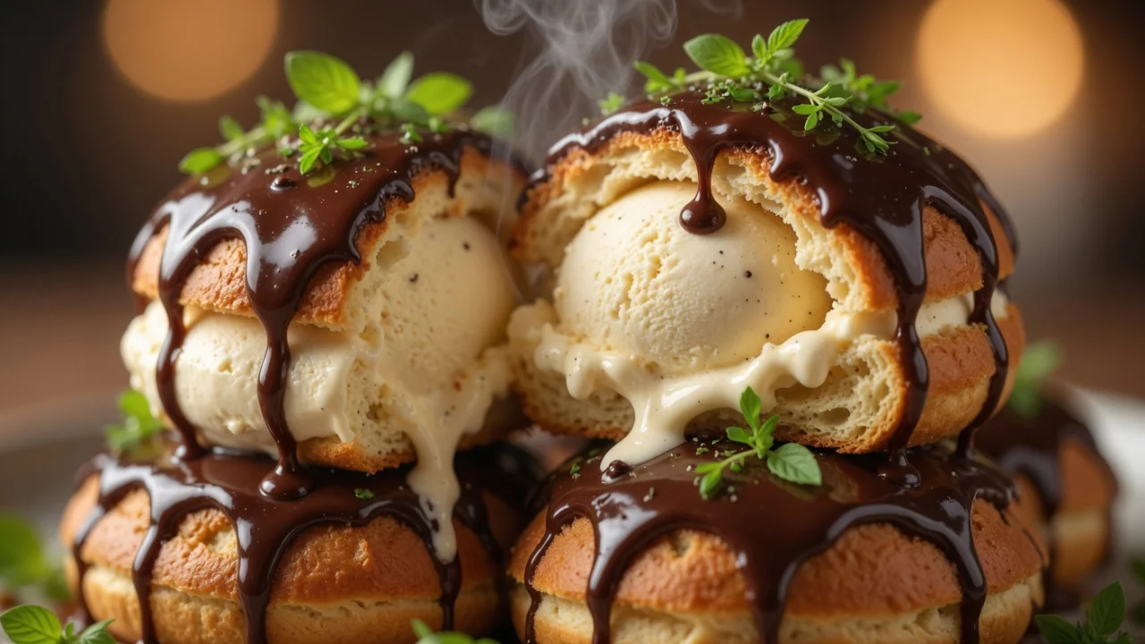 Profiteroles sa Vanil Sladoledom i Čokoladnom Glazurom | Recept i Tehnika