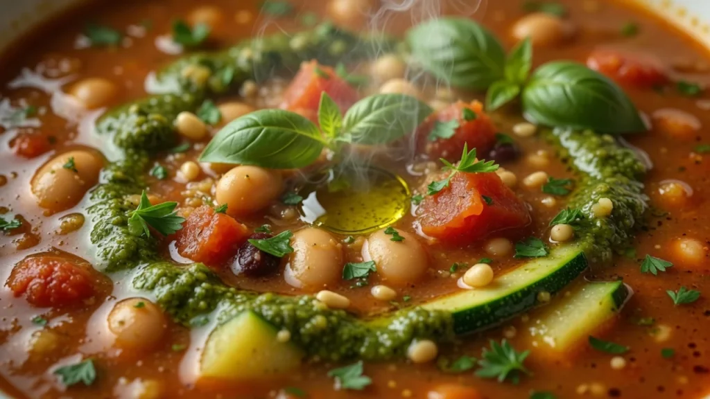 Soupe au Pistou sa Pasuljem, Paradajzom i Bosiljkom | Recept za Francusku Supu sa Pesto Sosom