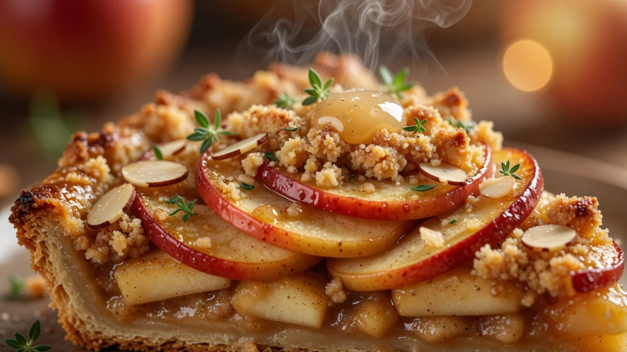 Tarte aux pommes sa cimetom i krunom od badema | Savršeni francuski pita od jabuka