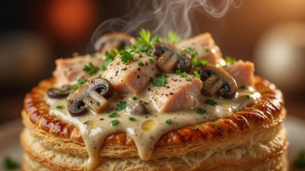 Vol-au-vent sa piletinom i gljivama u krem sosu | Savršen recept od šefa